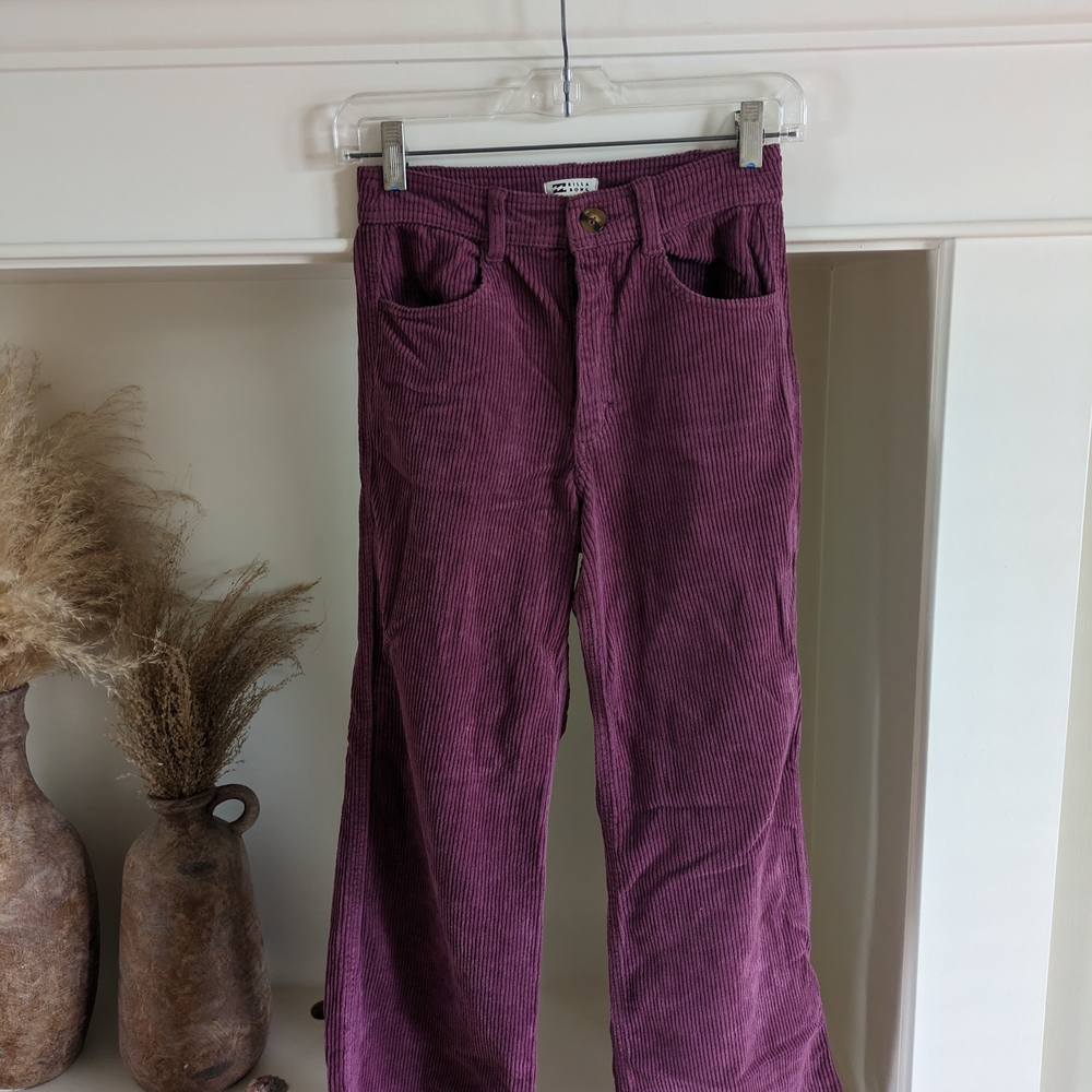 Billabong Purple Flare Corduroy Jeans